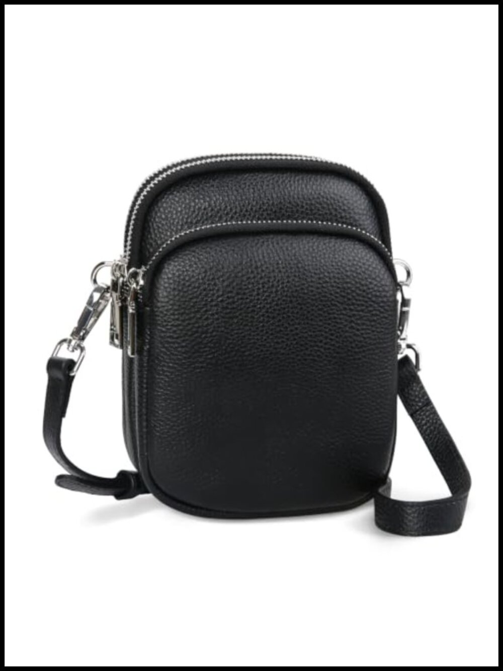Genuine Leather Crossbody Bag RFID Blocking Mini Purse